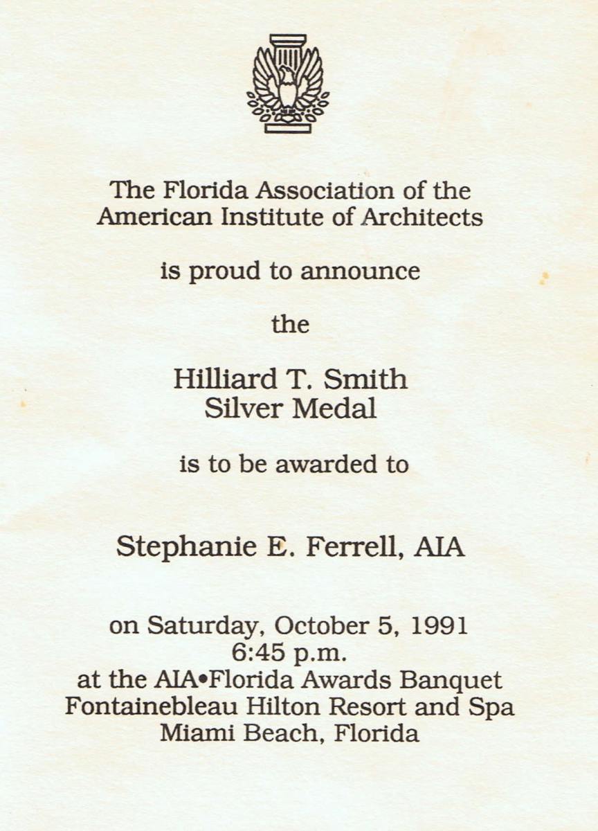 Stephanie Ferrell AIE Silver Medal Certificate